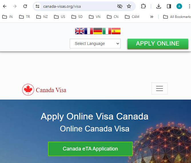 FOR TAIWANESE CITIZENS - CANADA Government of Canada Electronic Travel Authority - Canada ETA - Online Canada Visa - 加拿大政府簽證申請，線上加拿大簽證申請中心